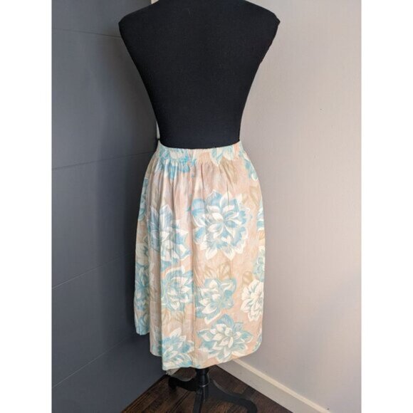 Vintage 80's Separate Scene‎ Pastel Floral Skirt with Pockets - 12 - Made in USA - Picture 3 of 8
